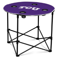 Texas Christian University Round Table w/ Officially Licensed Team Logo