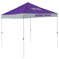 Texas Christian Tent w/ Horned Frogs Logo - 9 x 9 Economy Canopy