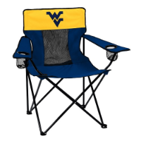 West Virginia Elite Canvas Chair w/ Officially Licensed Team Logo