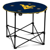 West Virginia University Round Table w/ Officially Licensed Team Logo