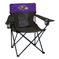 Baltimore Ravens Elite Canvas Chair w/ Officially Licensed Team Logo