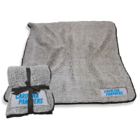 Carolina Panthers Frosty Fleece Blanket w/ Sherpa Material