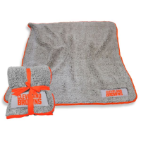 Cleveland Browns Frosty Fleece Blanket w/ Sherpa Material
