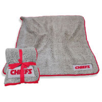 Kansas City Chiefs Frosty Fleece Blanket w/ Sherpa Material
