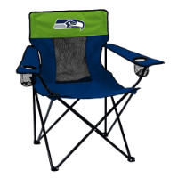 Seattle Seahawks Elite Canvas Chair w/ Officially Licensed Team Logo