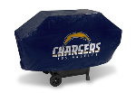 Los Angeles Grill Cover with Chargers Logo on Black Vinyl - Deluxe