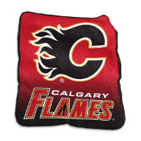 Calgary Flames Raschel Throw Blanket