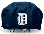 Detroit Grill Cover with Tigers Logo on Blue Vinyl - Economy