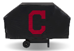 Cleveland Grill Cover with Indians Logo on Black Vinyl - Economy