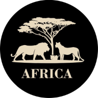 Land Rover African Lions Tire Cover on Black Vinyl
