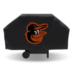 Baltimore Grill Cover with Orioles Logo on Black Vinyl - Economy