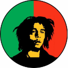 Bob Marley Tire Cover on Black Vinyl