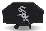 Chicago Grill Cover with White Sox Logo on Black Vinyl - Economy