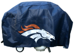 Denver Grill Cover with Broncos Logo on Blue Vinyl - Deluxe