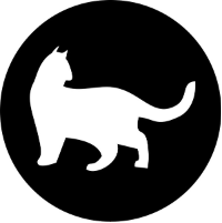 Cat Feline Silhouette Spare Tire Cover on Black Vinyl