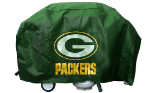 Green Bay Grill Cover with Packers Logo on Green Vinyl - Deluxe