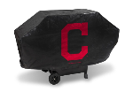Cleveland Indians BBQ Grill Cover on Black Vinyl - Deluxe