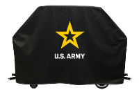 US Army Grill Cover with Military Logo on Black Vinyl