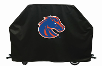 Boise State Grill Cover with Broncos Logo on Black Vinyl