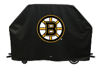 Boston Grill Cover with Bruins Logo on Black Vinyl