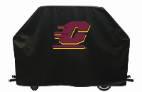 Central Michigan Grill Cover with Chippewas Logo on Black Vinyl