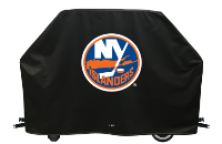 New York Grill Cover with Islanders Logo on Black Vinyl