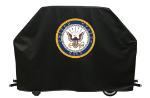 US Navy Grill Cover with Military Logo on Black Vinyl