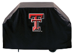 Texas Tech Grill Cover with Red Raiders Logo on Black Vinyl