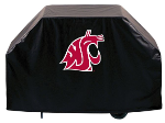 Washington State Grill Cover with Cougars Logo on Black Vinyl