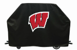 Wisconsin Grill Cover with Badgers 'W' Logo on Black Vinyl