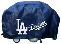 Los Angeles Grill Cover with Dodgers Logo on Black Vinyl - Deluxe