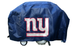 New York Grill Cover with Giants Logo on Blue Vinyl - Deluxe