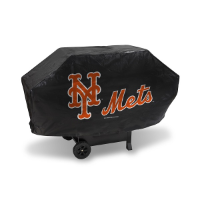 New York Grill Cover with Mets Logo on Black Vinyl - Deluxe