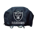 Las Vegas Grill Cover with Raiders Logo on Black Vinyl - Deluxe