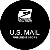 US Mail Postal Tire Cover on Black Vinyl