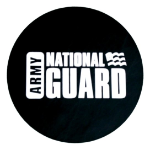 National Guard Tire Cover on Black Vinyl