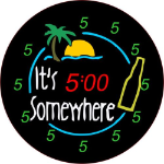 Spare Tire Cover w/ "It's 5:00 Somewhere Corona" Graphic