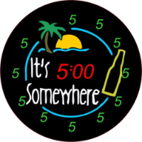 Spare Tire Cover w/ "It's 5:00 Somewhere Corona" Graphic