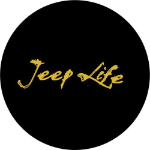 Spare Tire Cover w/ "Jeep Life" Gold Graphic