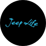 Spare Tire Cover w/ "Jeep Life" Teal Graphic