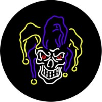 Spare Tire Cover w/ "Joker" Neon Graphic