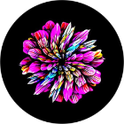 Spare Tire Cover w/ "Neon Flower" Graphic