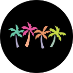 Four Color Palm Tree Spare Tire Cover