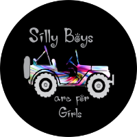 Silly Boys Jeeps are for Girls Spare Tire Cover
