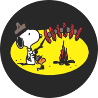 Snoopy Goes Camping Spare Tire Cover