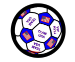 Team USA Soccer Ball Tire Cover on Black Vinyl