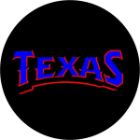 Texas Name Spare Tire Cover on Black Vinyl