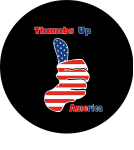 Thumbs UP American Flag Tire Cover