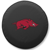 University of Arkansas Tire Cover Logo on Black Vinyl