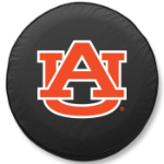 Auburn University Tire Cover w/ Tigers Logo on Black Vinyl